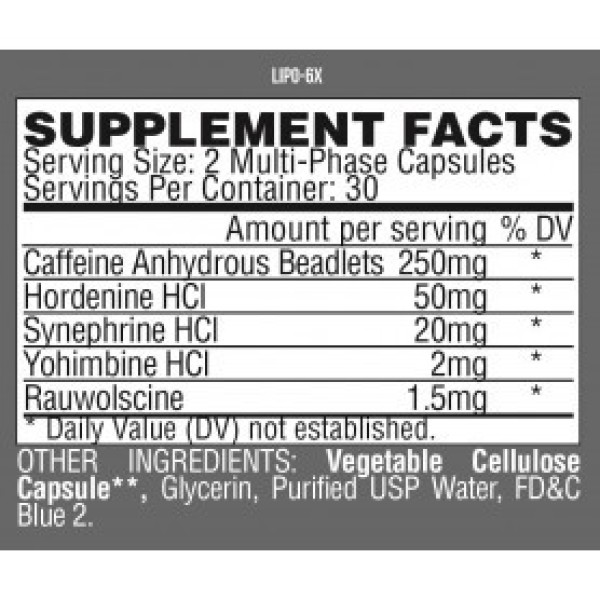 Nutrex - Lipo 6X 60 caps Nutrex